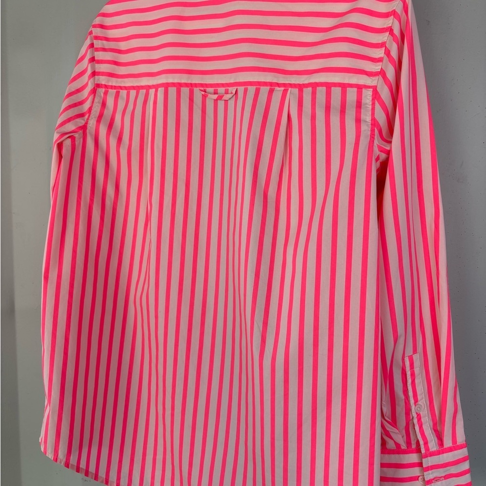 a new day Pink and White Striped Button-Up Blouse - Picture 4 of 6
